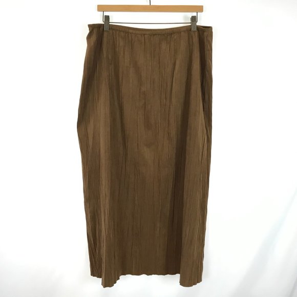 Plus Size 16 J. Jill Faux Suede Maxi A-Line Skirt - Picture 2 of 3